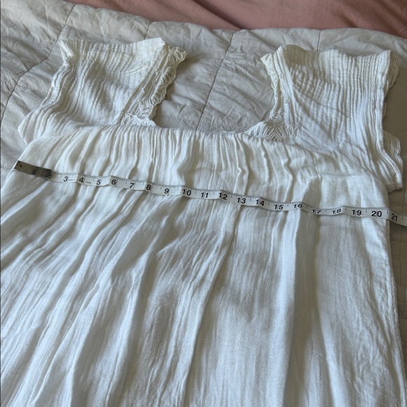 Sezane White Lace-Trimmed Dress - Picture 7 of 8